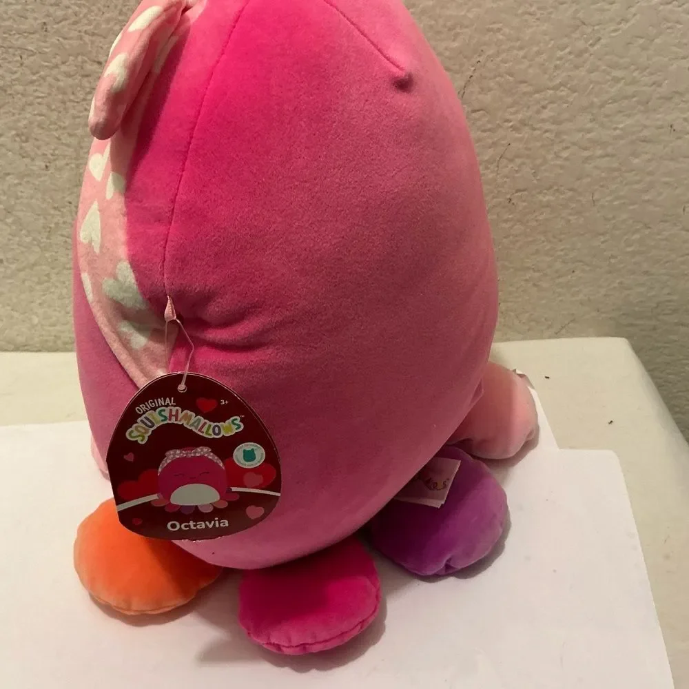 NWT Squishmallows Pink and Purple Octopus Stuffed Animal Octavia 12”